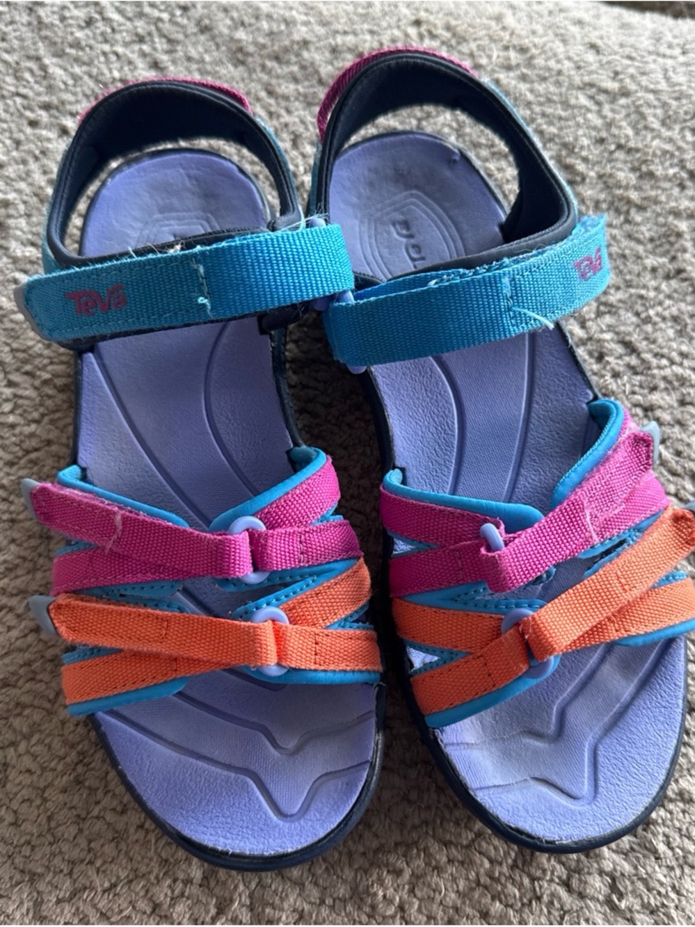 Teva Kids Vibrant Pink, Orange & Blue Sport Sandals